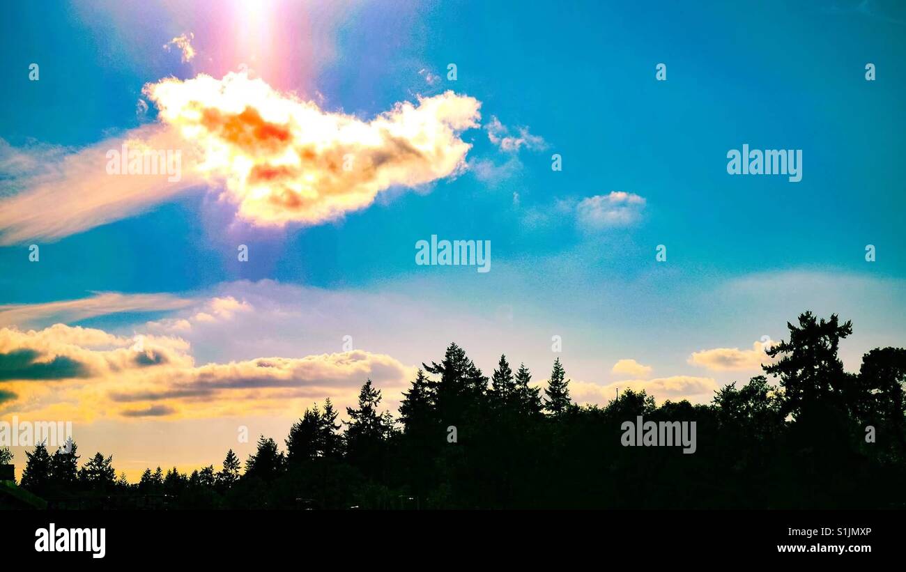 Cotton Candy Clouds Stock Photo Alamy