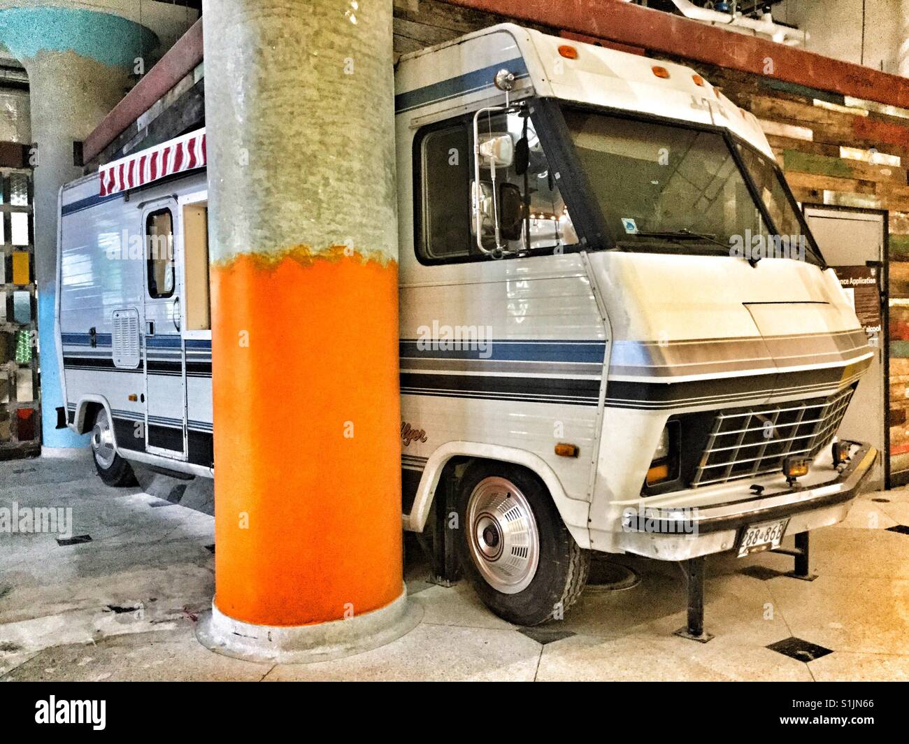 Inside outside restaurant. - Smartphone Captured Stock Image