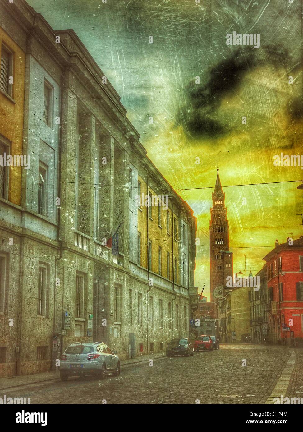 Sunrise in the old city - Smartphone Captured Stock Image