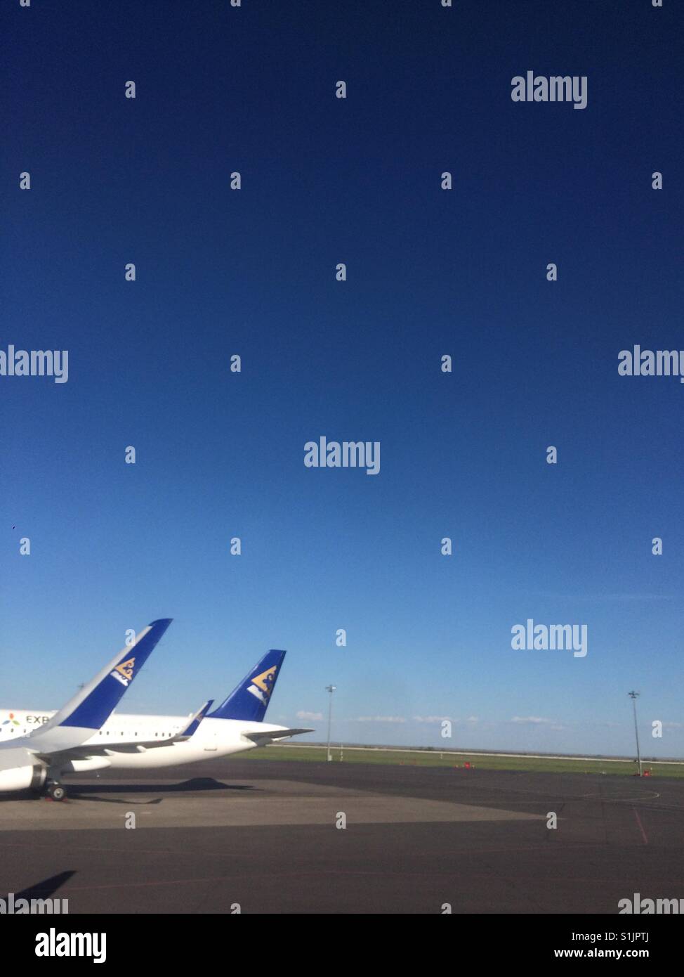 Wings of Air Astana at Astana Airport Stock Photo