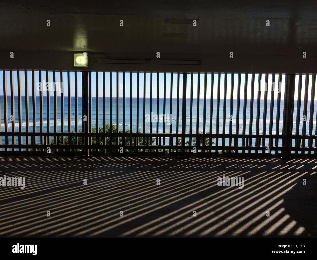 Beach J, overlooking the ocean - Smartphone Captured Stock Image