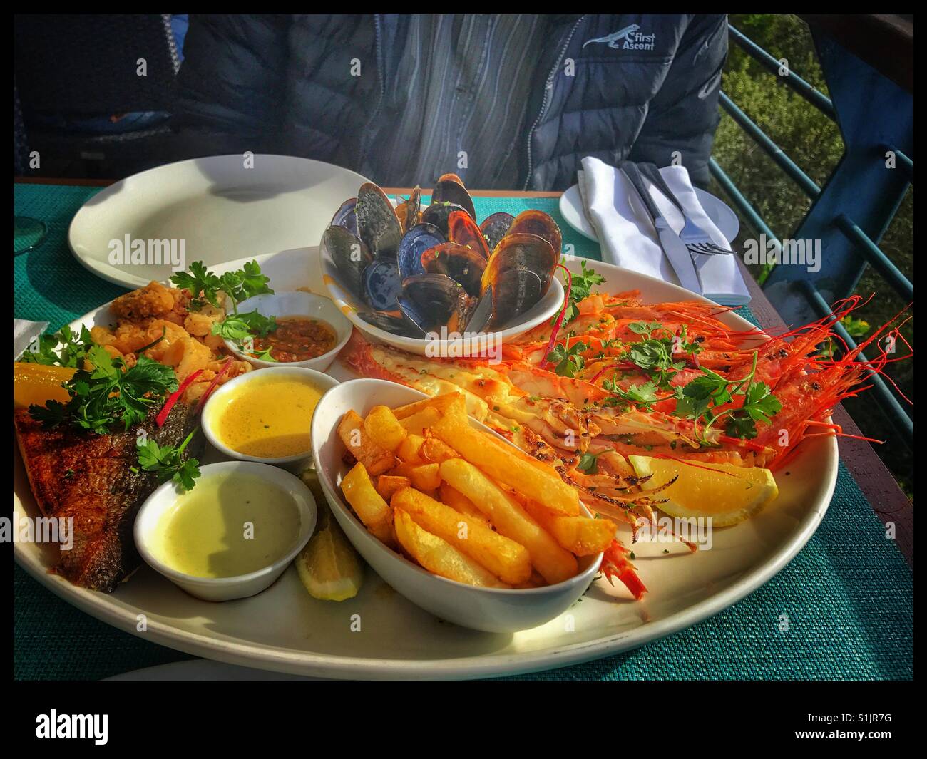Seafood platter. - Smartphone Captured Stock Image