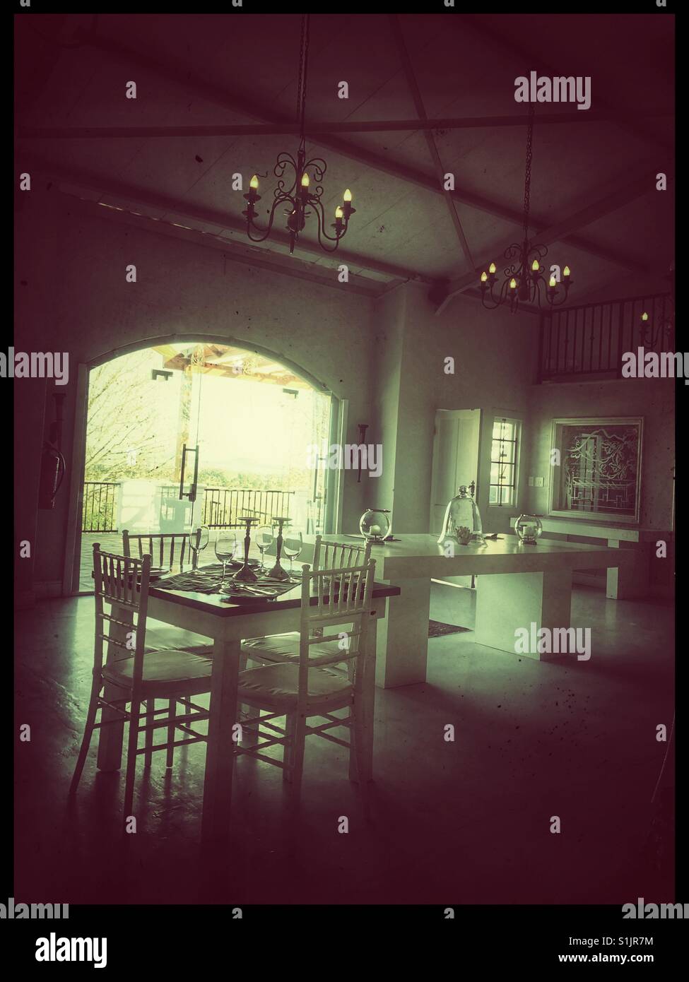 Restaurant interior, Cape Winelands, South Africa Stock Photo Alamy