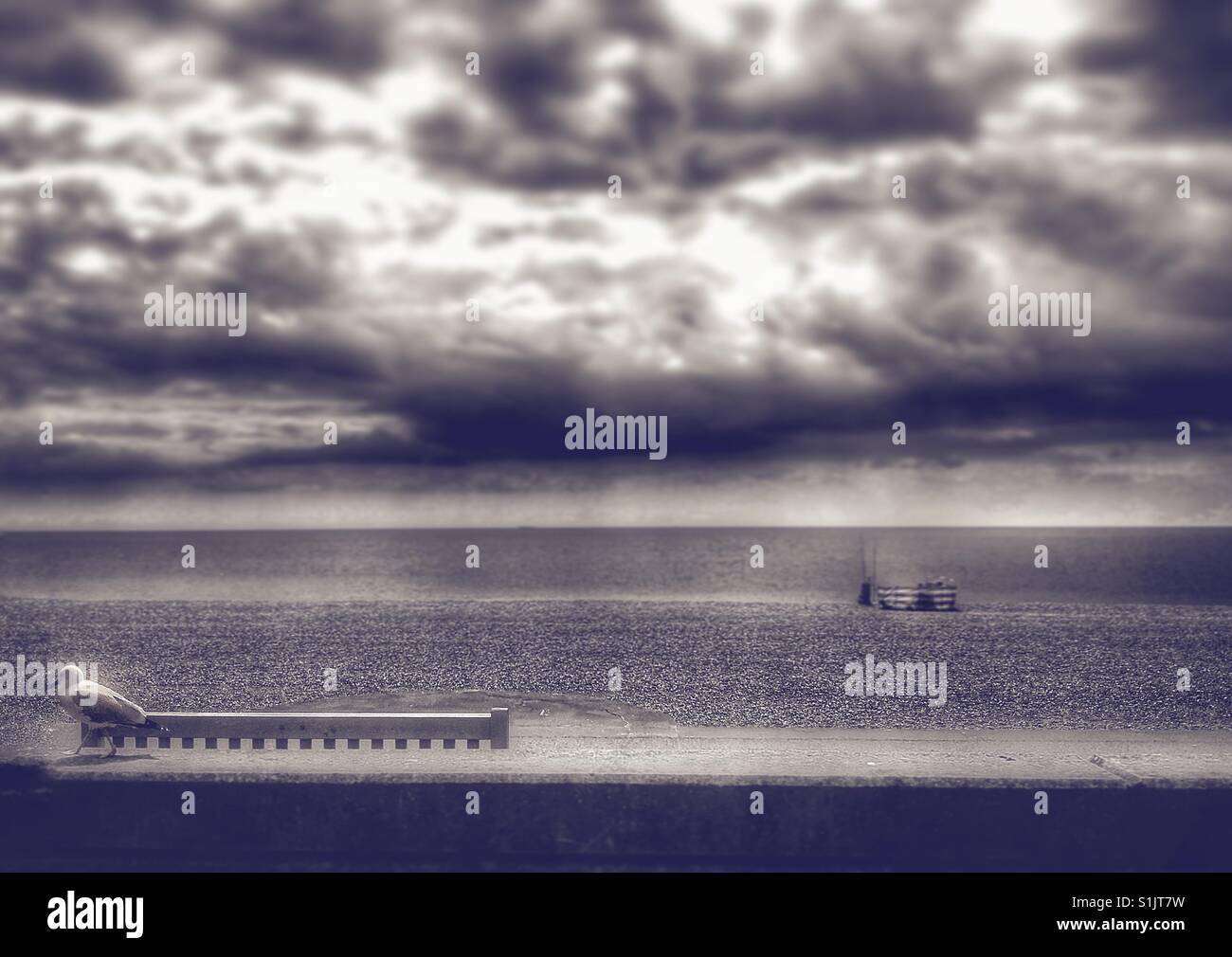 Monochrome landscape - Smartphone Captured Stock Image