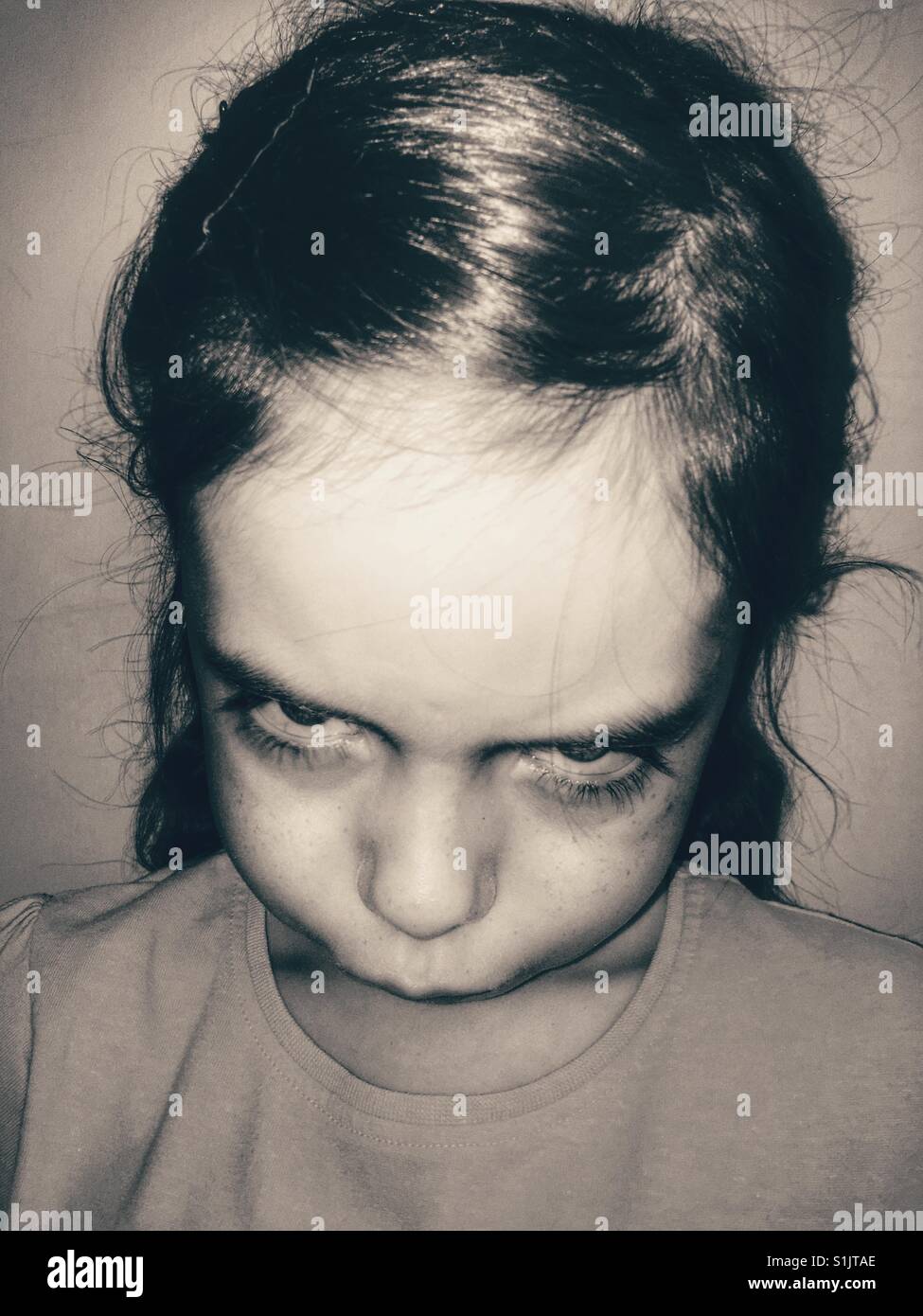 Angry 5 year old girl hi-res stock photography and images - Alamy