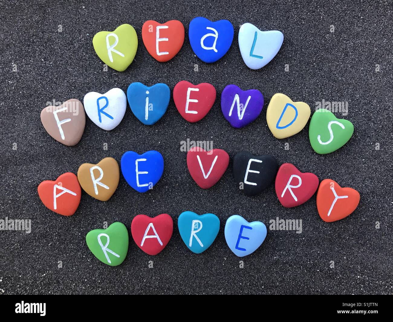 Real friends are very rare - Smartphone Captured Stock Image