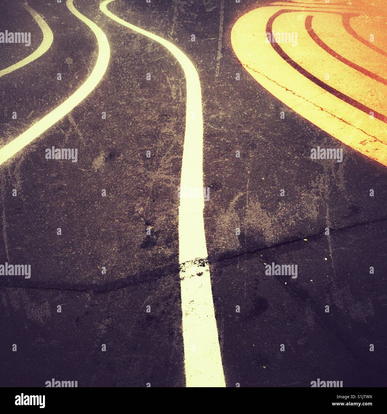 Follow The Line Stock Photo - Alamy