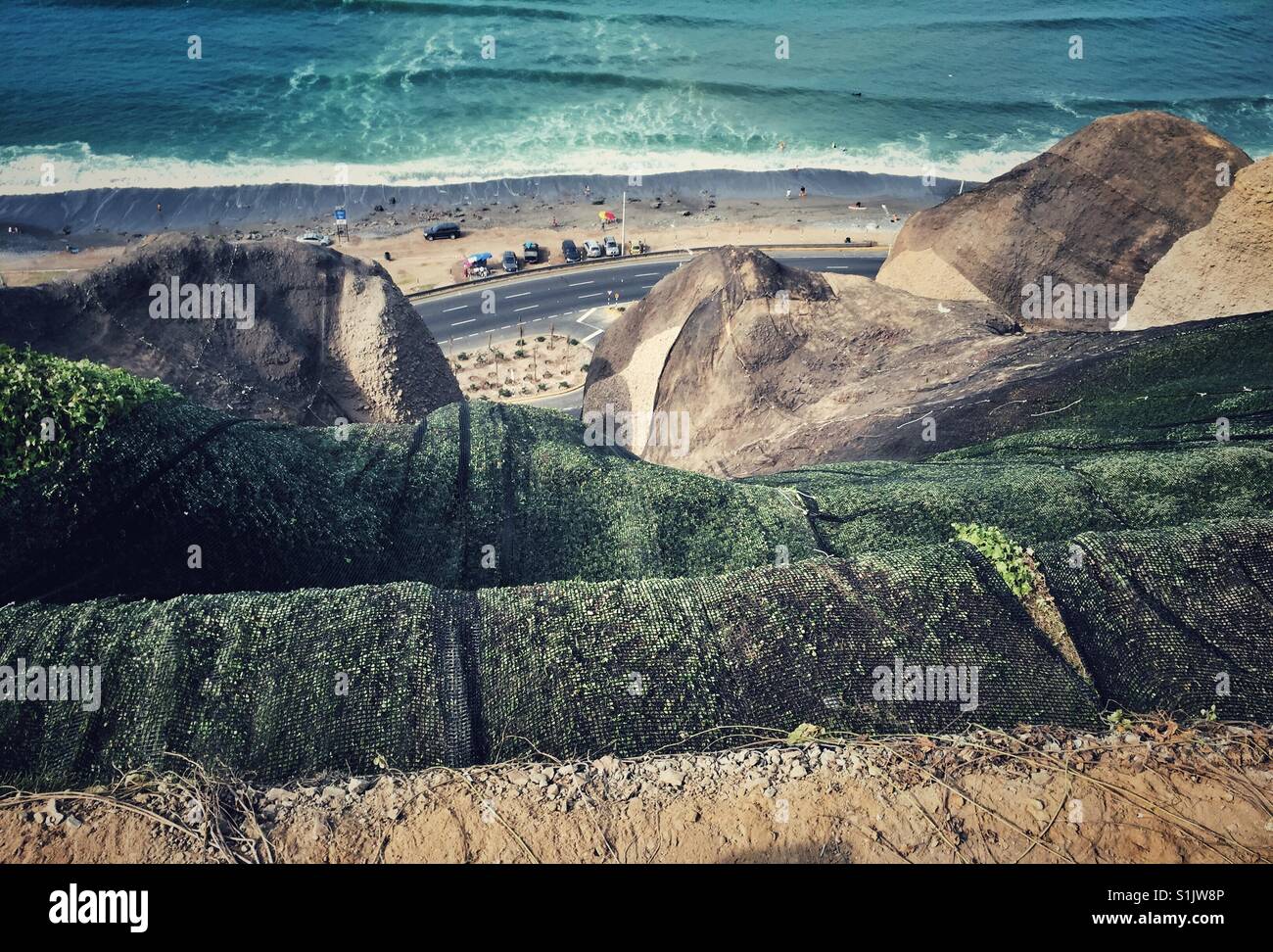 Long way down to the beach - Smartphone Captured Stock Image