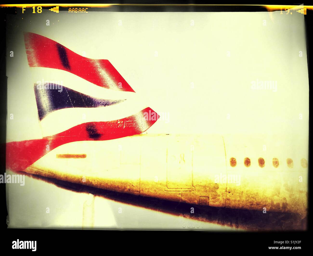 British Airways Airbus A319 airliner model - Smartphone Captured Stock Image
