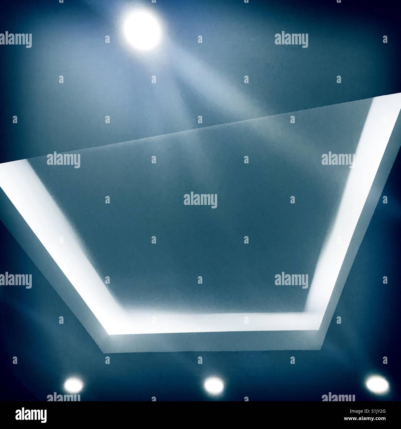 Ceiling led lights at night Stock Photo Alamy