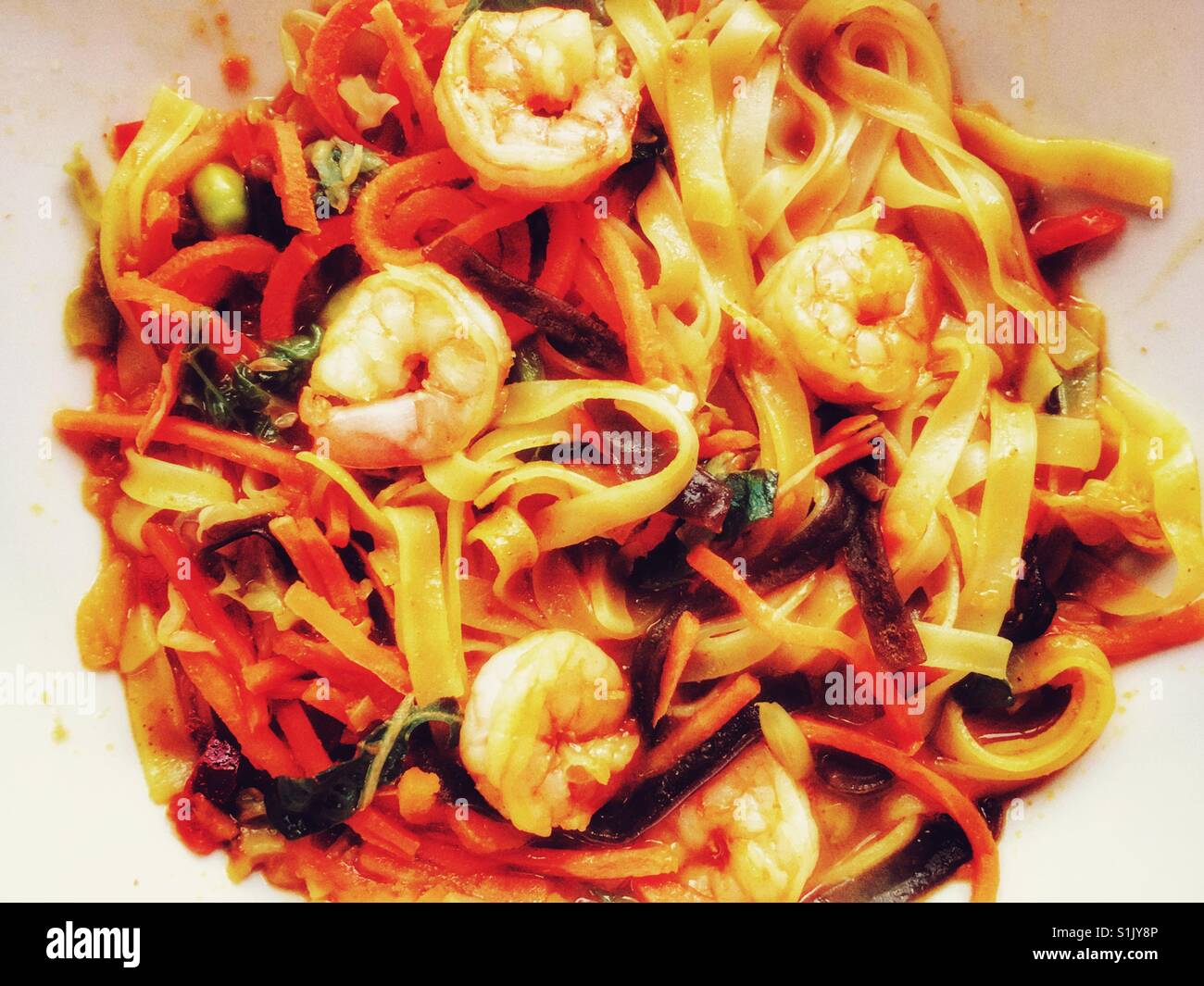 Singapore noodles - Smartphone Captured Stock Image