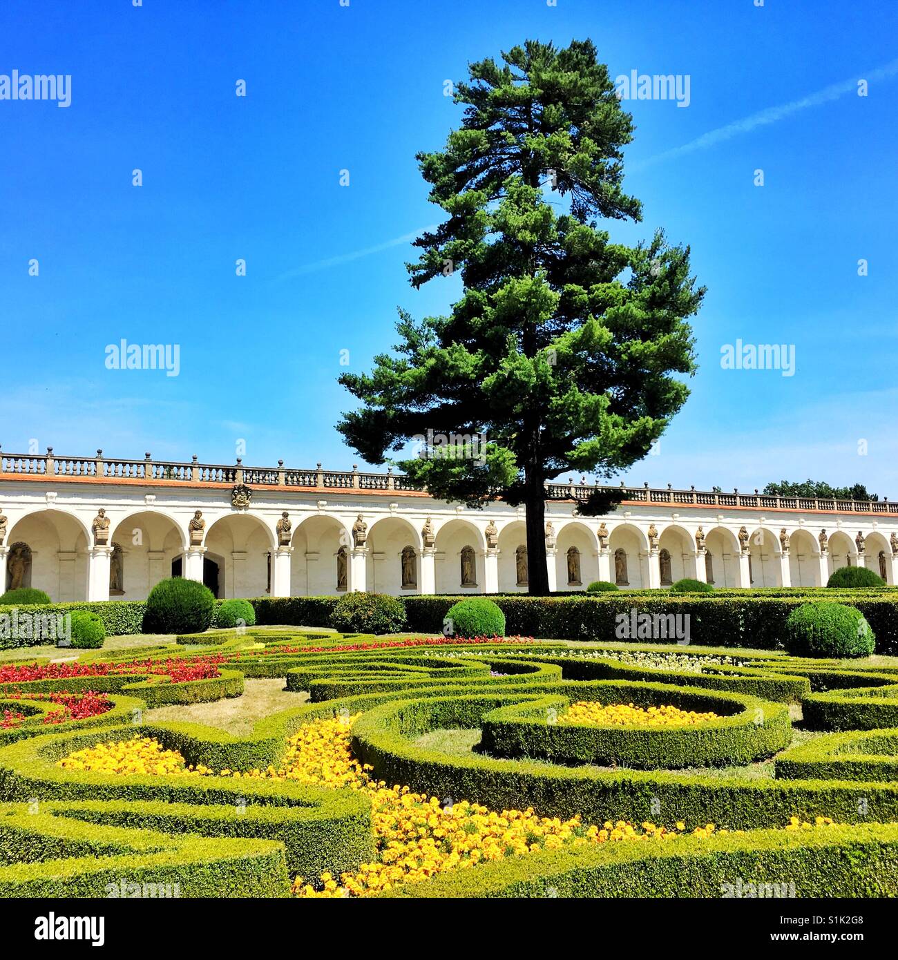 Kromeriz, flower garden, world heritage site, Czech Republic - Smartphone Captured Stock Image