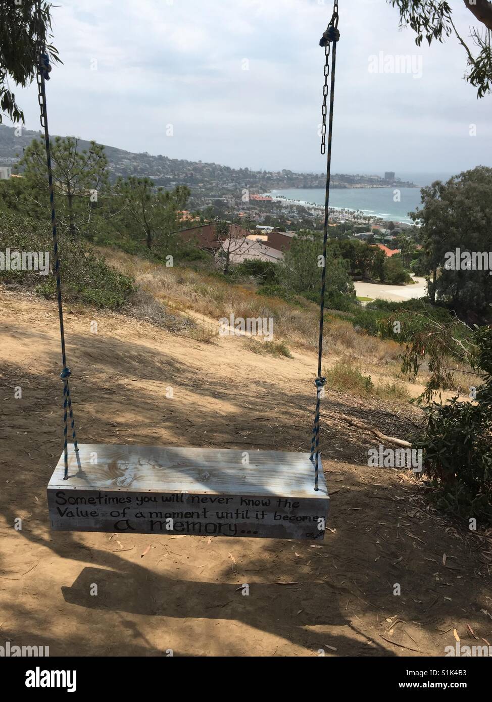 Hidden La Jolla Swing Stock Photo Alamy