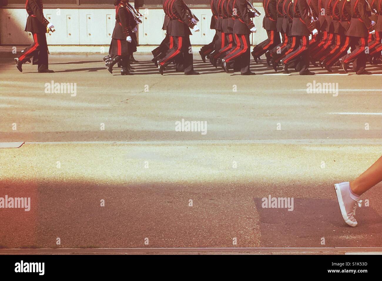 21 July Belgian National Day. Military parade - Smartphone Captured Stock Image