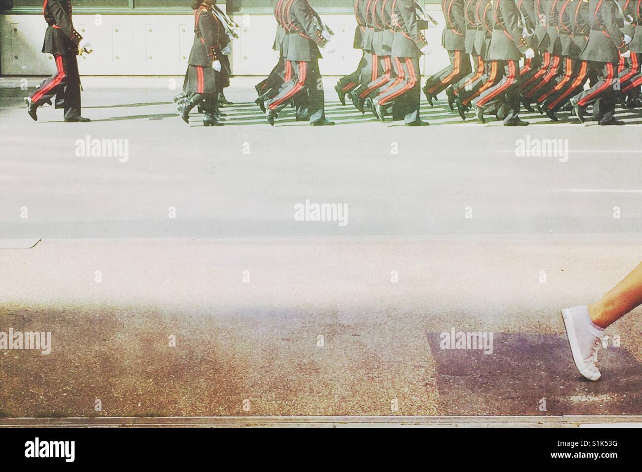 21 July Belgian National Day. Military parade. - Smartphone Captured Stock Image