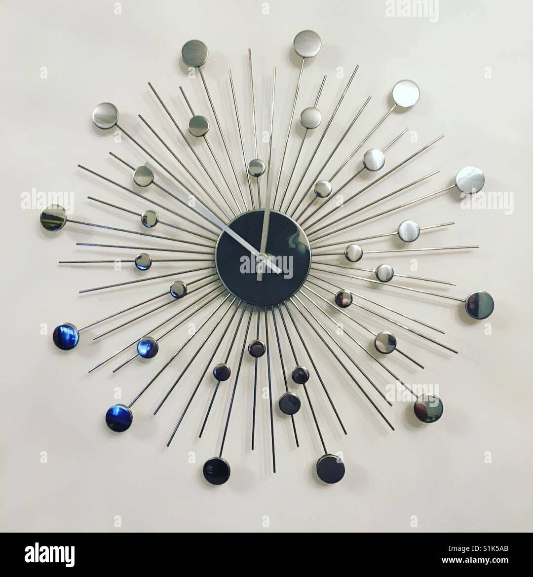 Silver dot clock - Smartphone Captured Stock Image