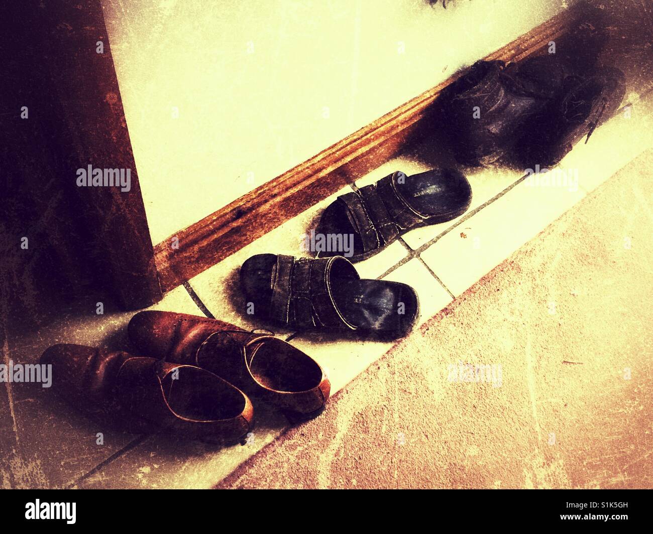 Shoes in the hallway Stock Photo Alamy
