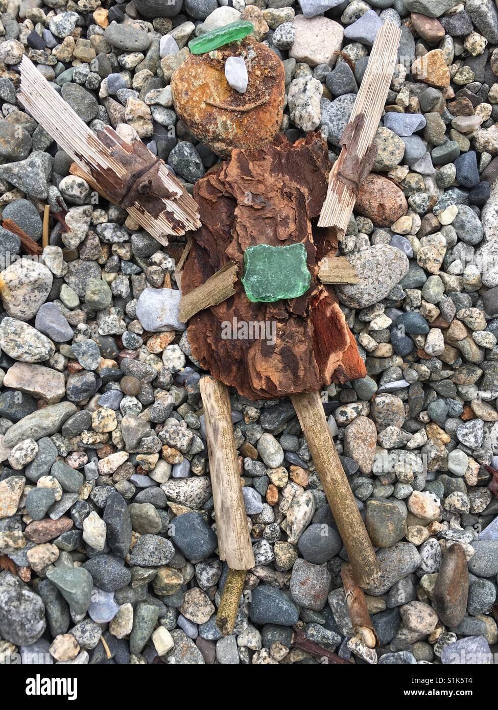 Beach stick man Stock Photo Alamy