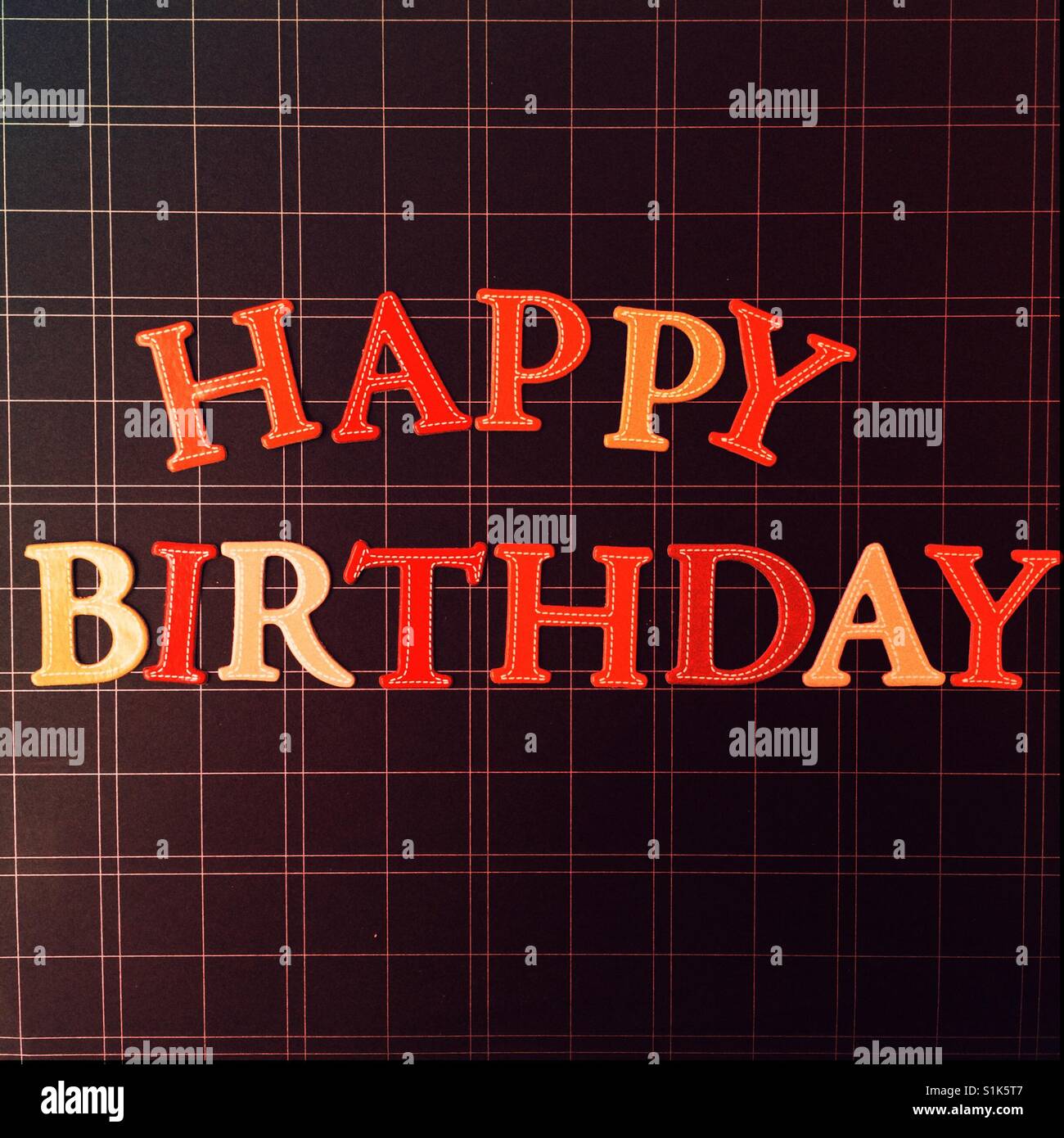 Happy Birthday phrase made out of tagboard letters Stock Photo - Alamy