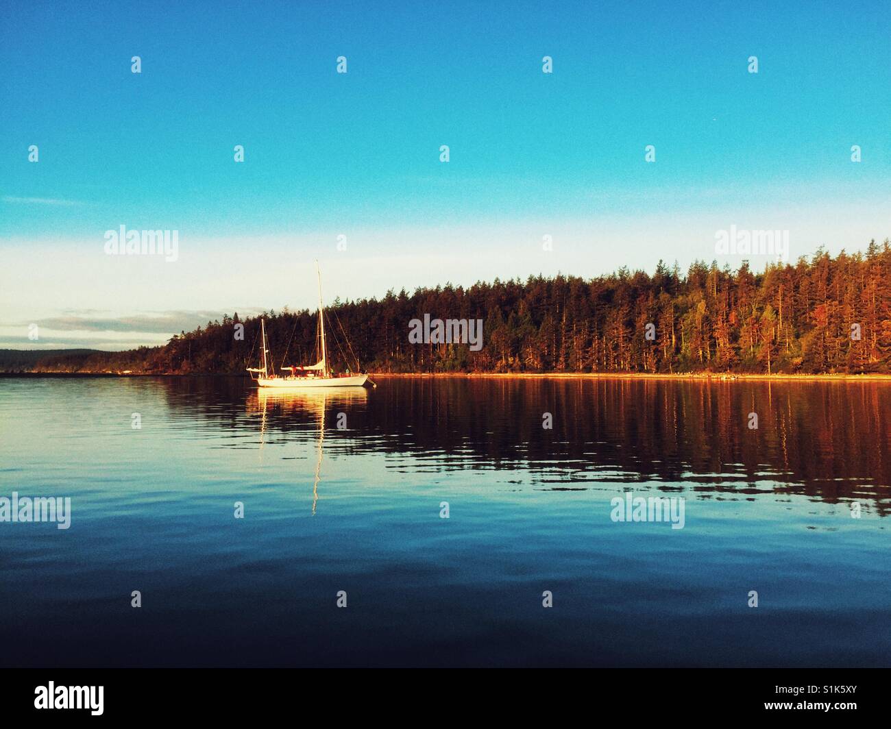 Sunrise at San Juan Islands - Smartphone Captured Stock Image