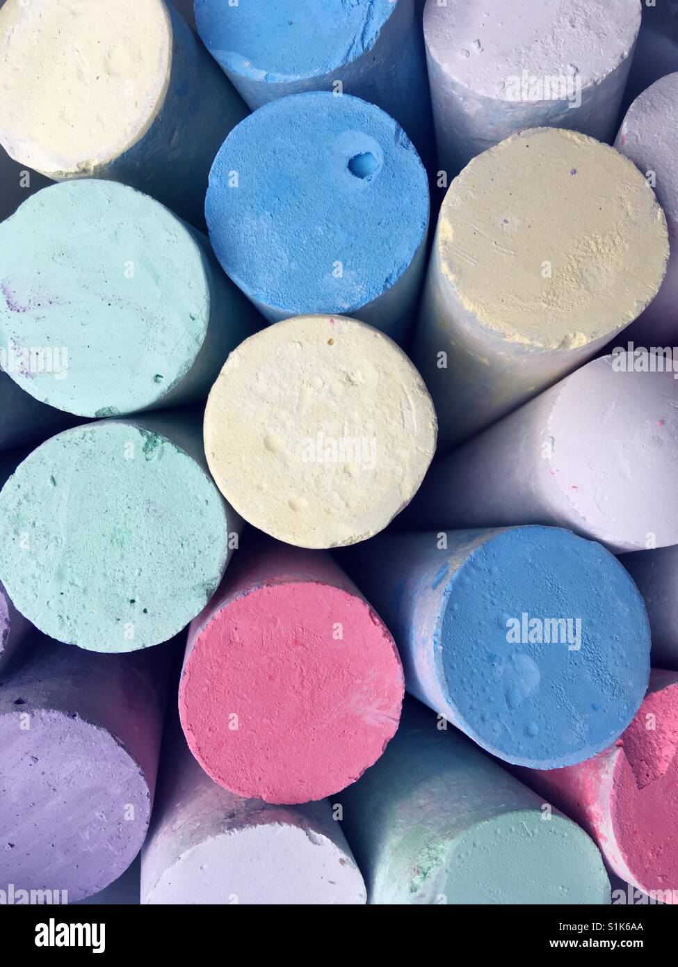 Colorful chalk sticks Stock Photo