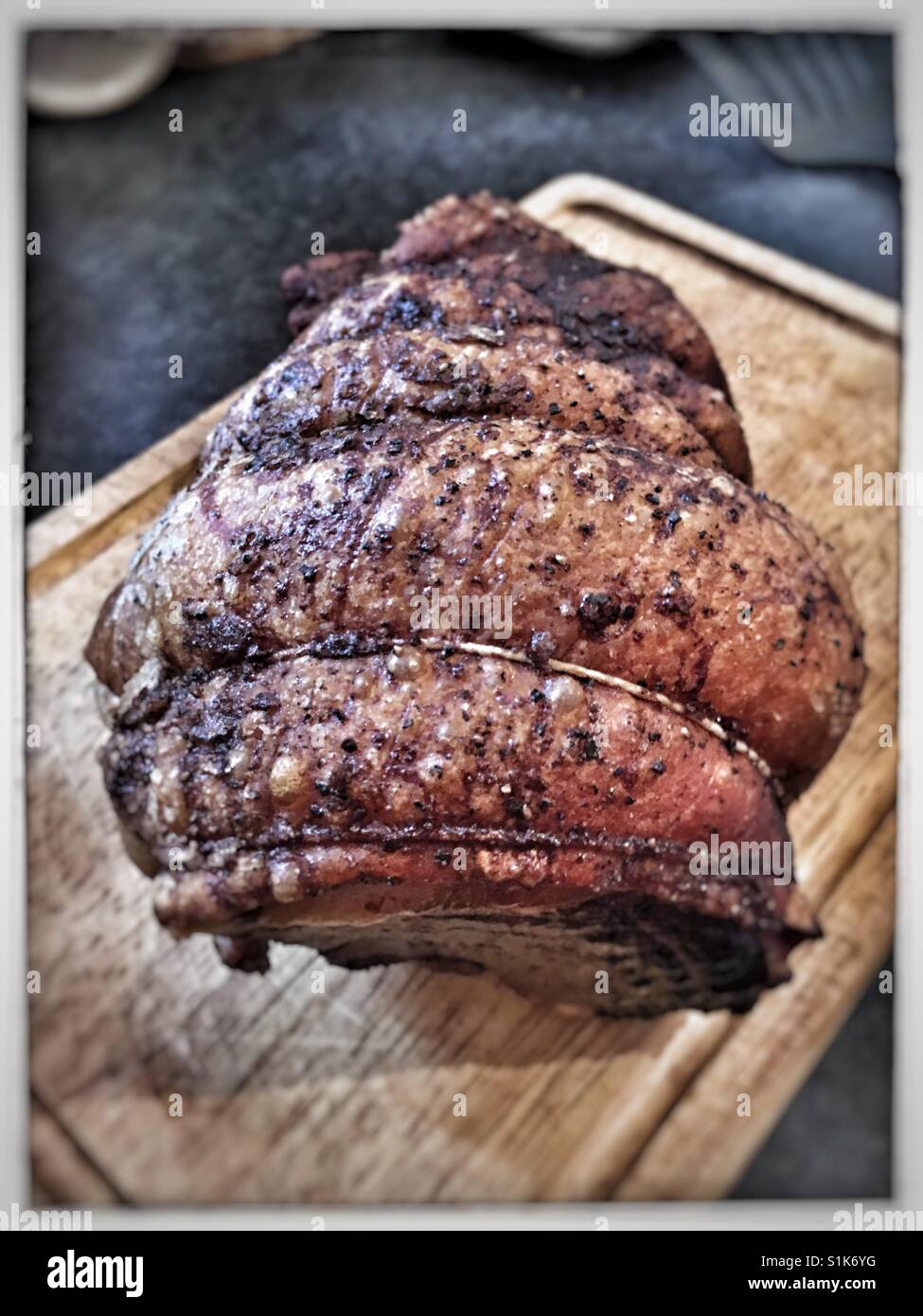 Roast Pork Joint Stock Photo Alamy