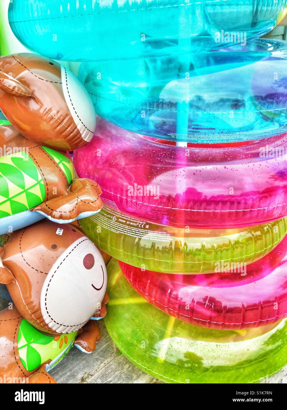 Plastic flotation devices Stock Photo Alamy