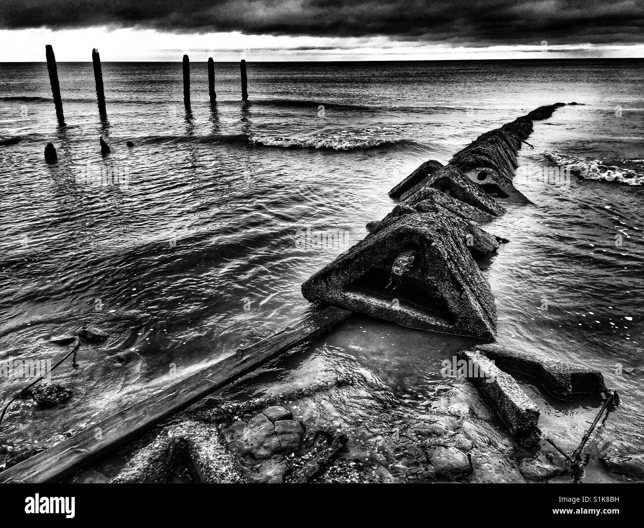 Environmental coastal erosion Black and White Stock Photos & Images - Alamy