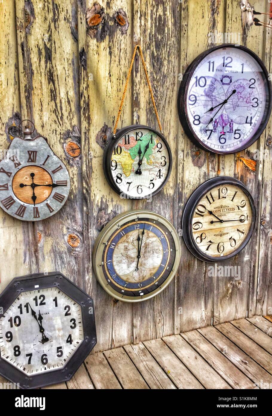 It's time to pick a clock. - Smartphone Captured Stock Image