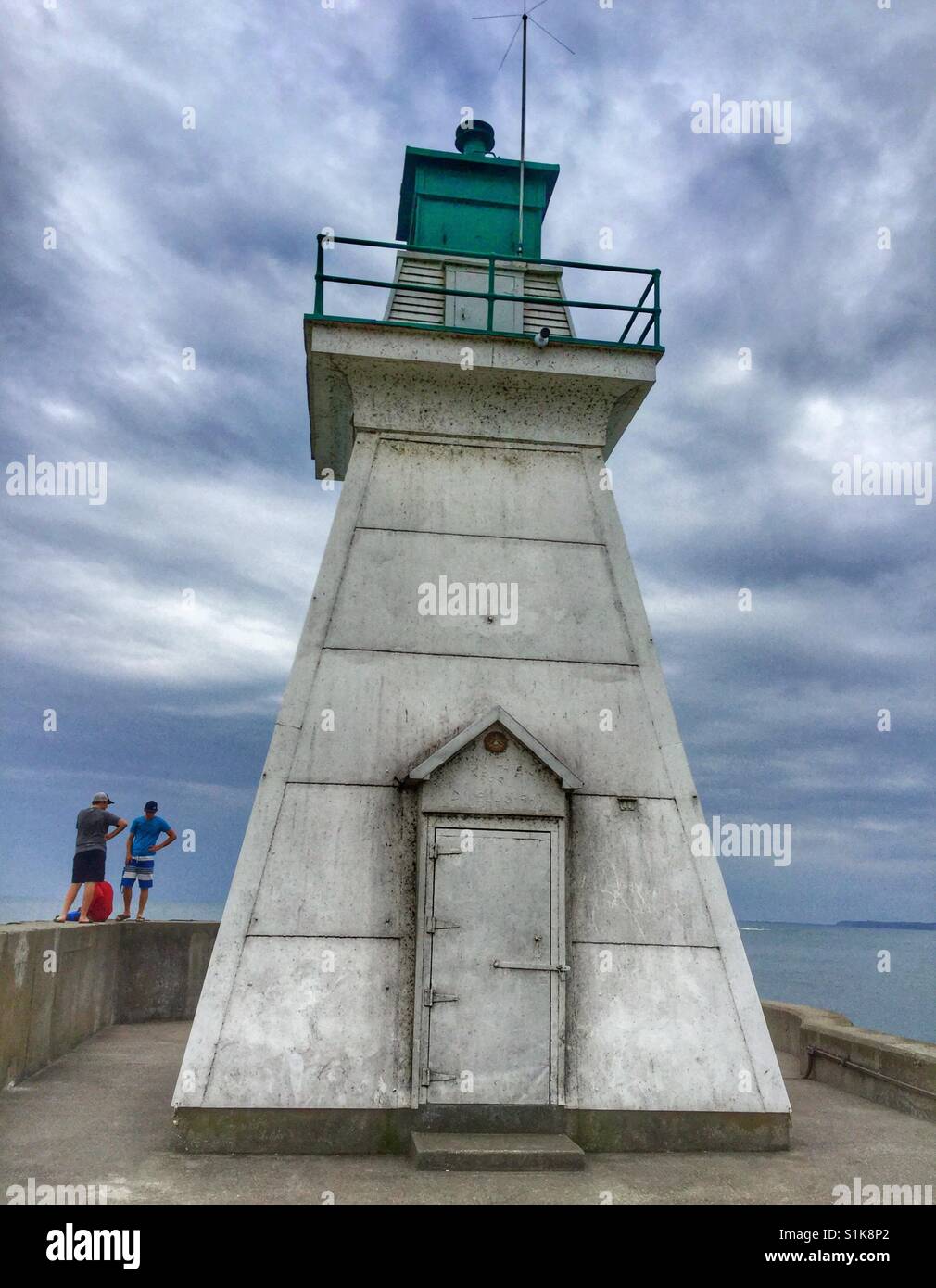 Port Dover lighthouse on Lake Erie. Stock Photo