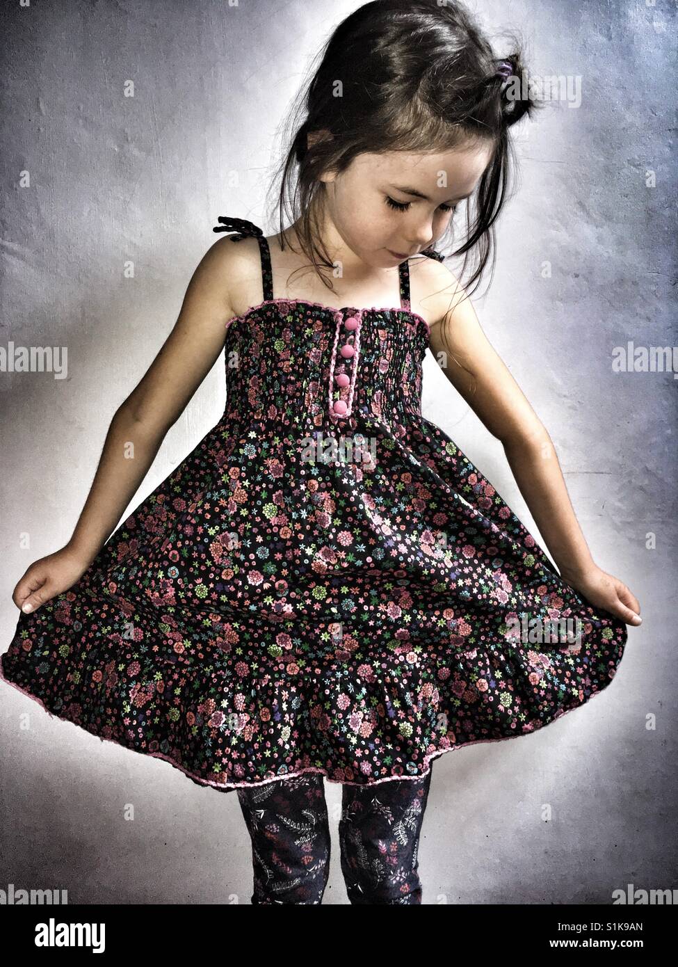 Summer dress and leggings Stock Photo - Alamy