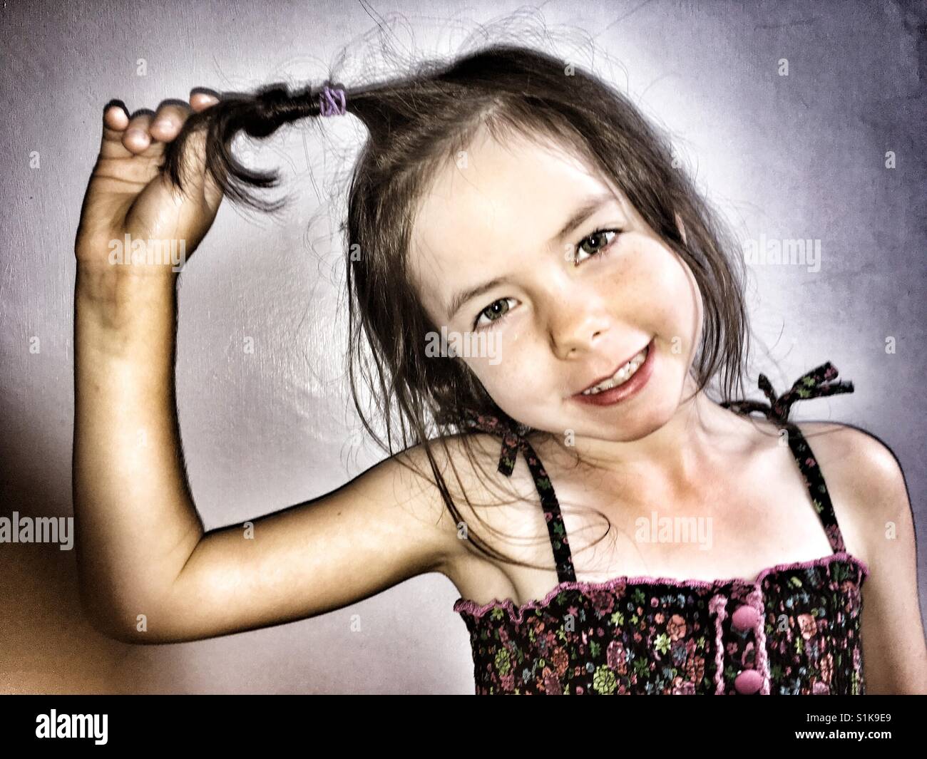 Fun hair day - Smartphone Captured Stock Image