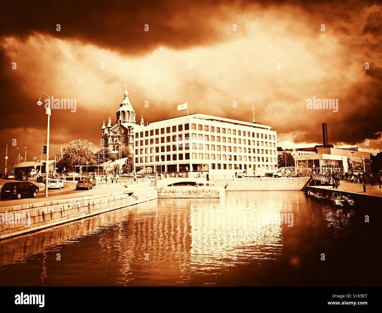 Famous Buildings in Helsinki Stock Photo