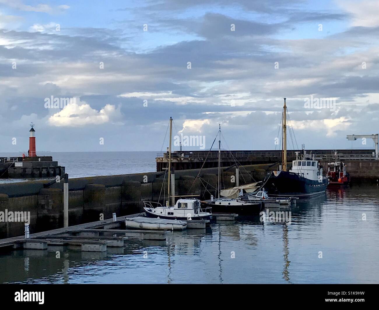 Watchet harbour in Somerset Stock Photo