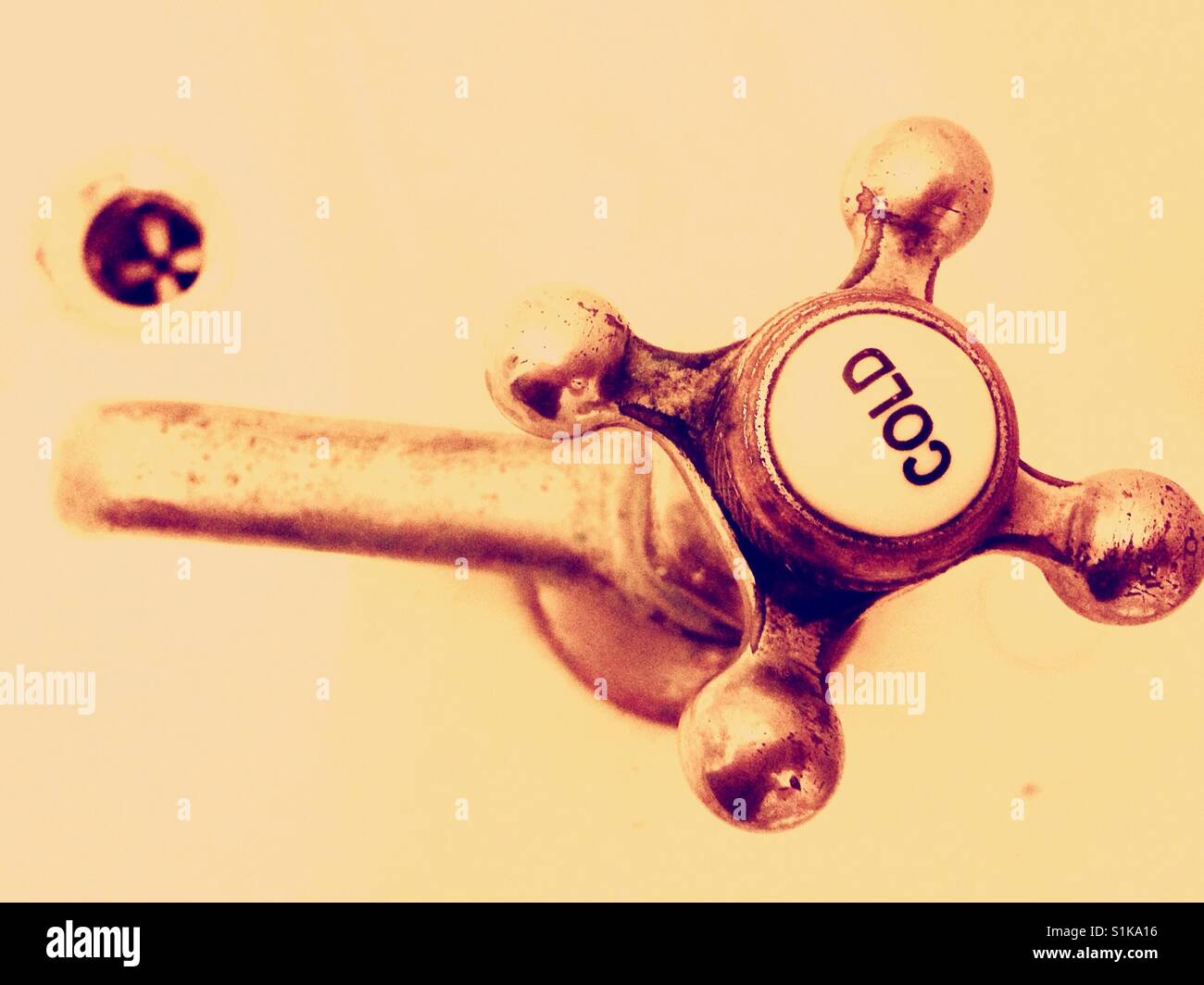 Cold faucet Stock Photo