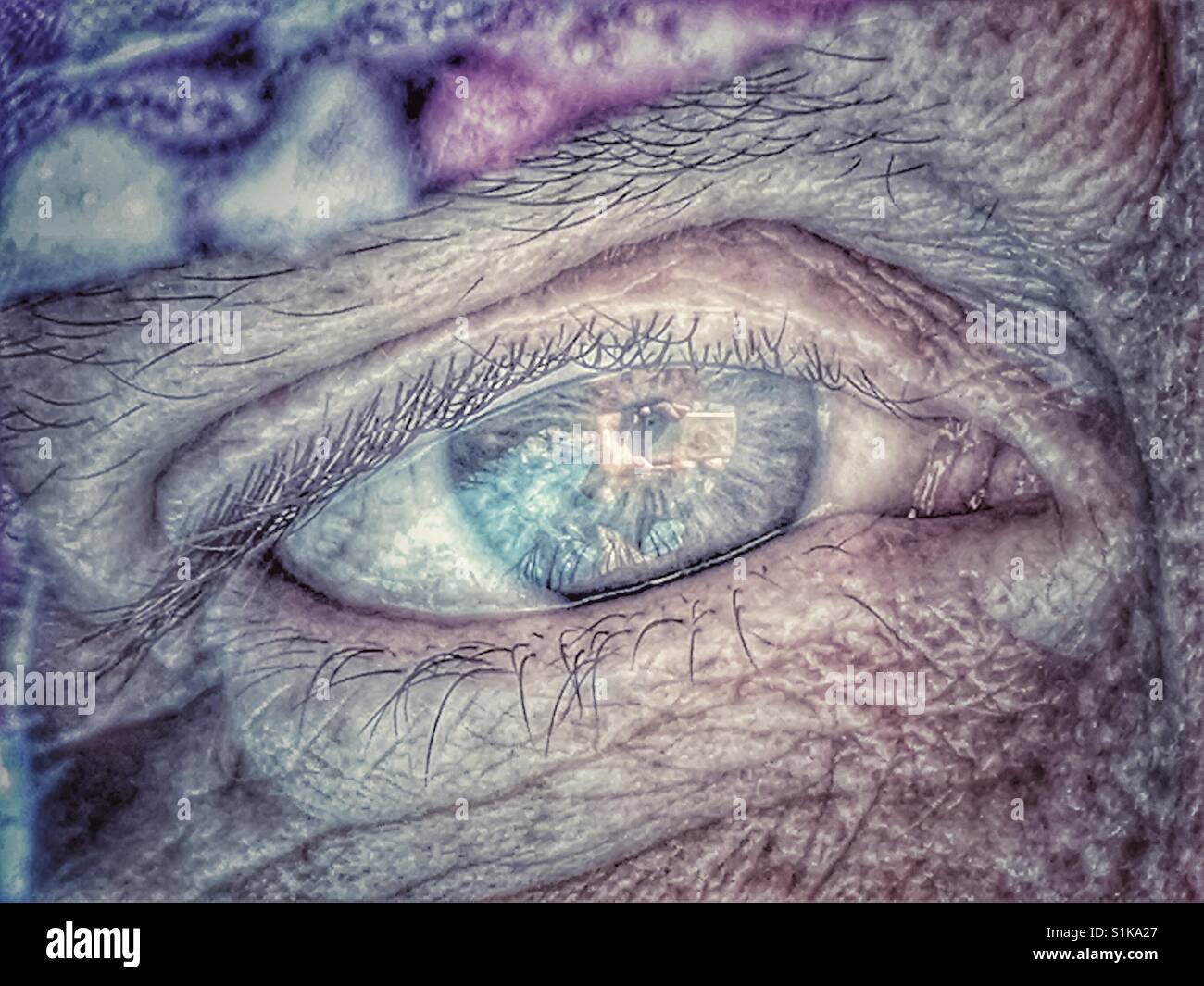 Human eye - Smartphone Captured Stock Image