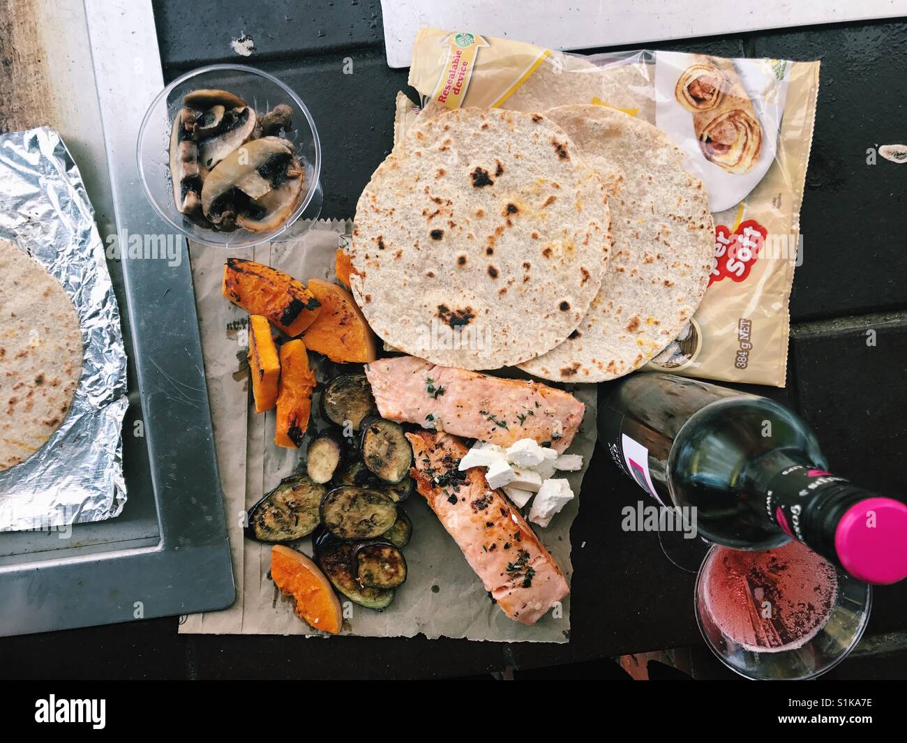 Camp Food Stock Photo