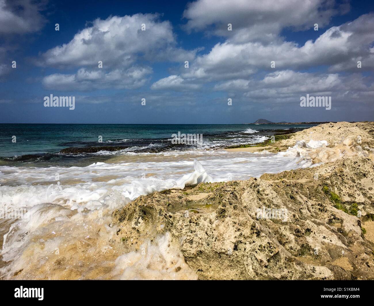 Rocky beach at Sal, Cape Verde Stock Photo