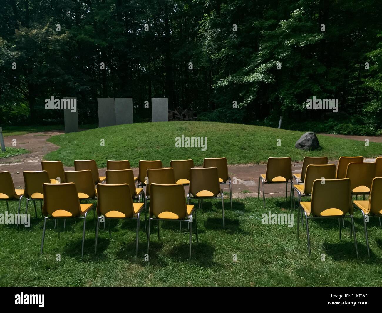 Outdoor gathering set up - Smartphone Captured Stock Image