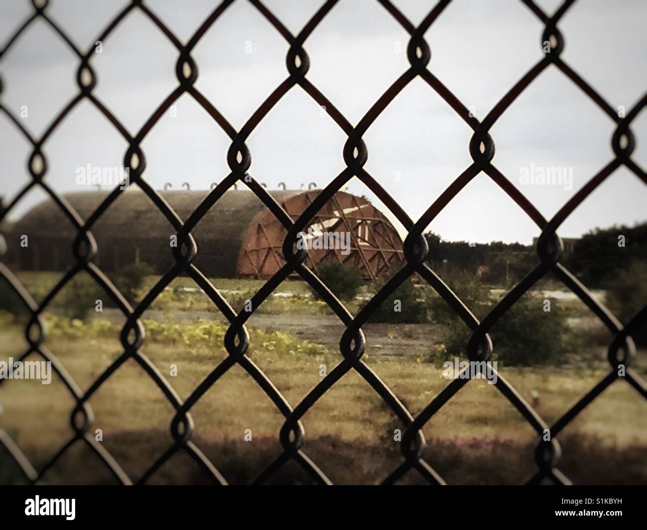Hardened aircraft shelter - Smartphone Captured Stock Image