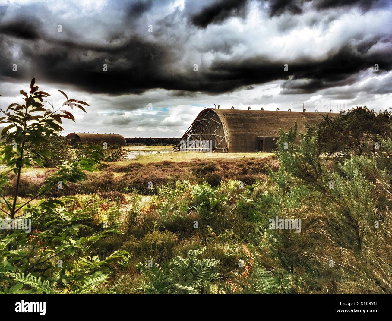 Former military airfield Stock Photo