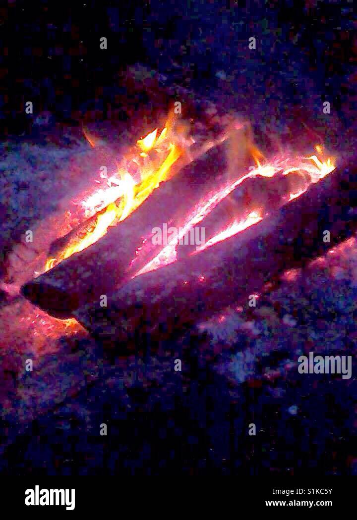 Campfire colors - North Carolina - Smartphone Captured Stock Image