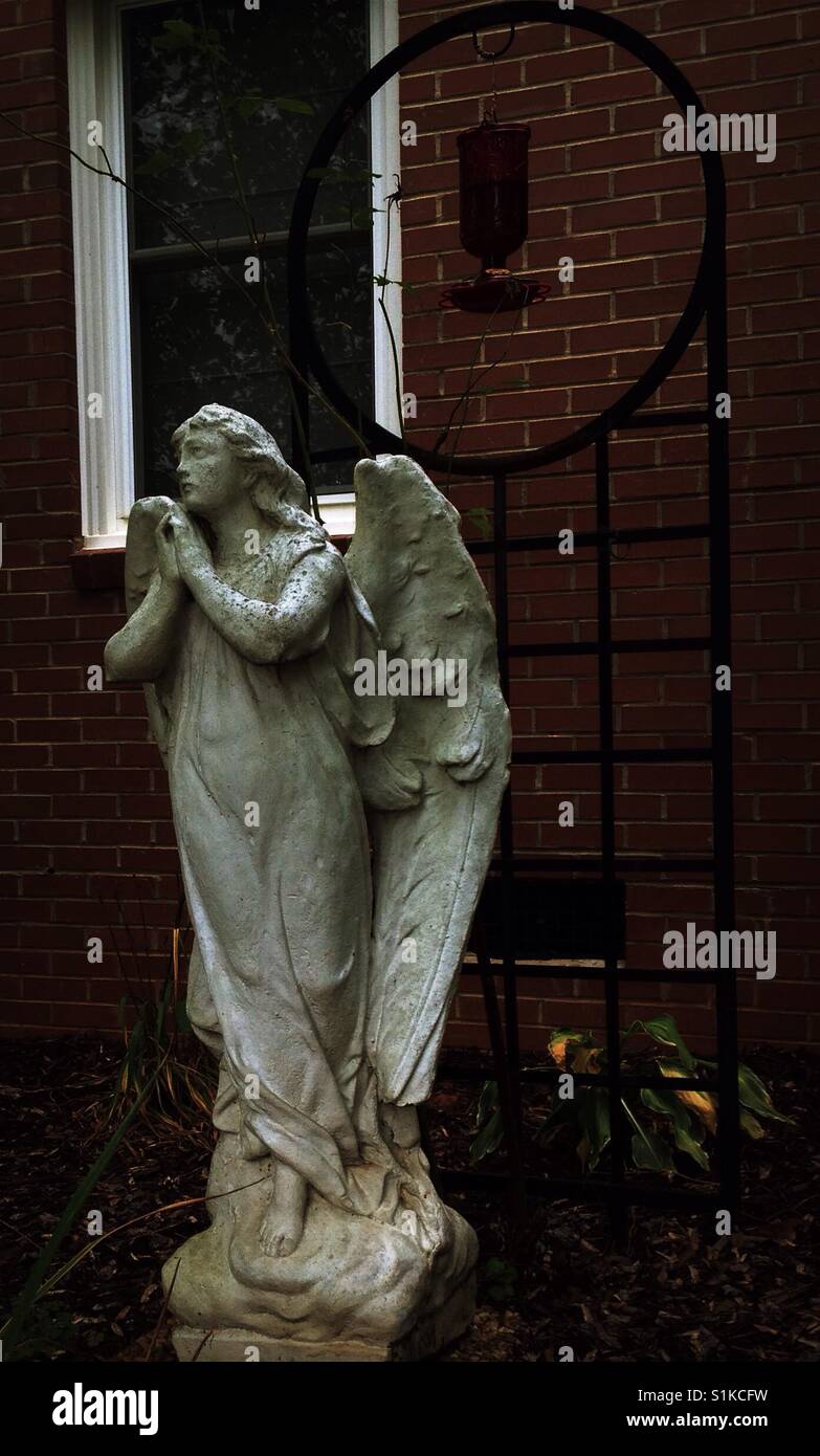 Imploring angel statue- North Carolina - Smartphone Captured Stock Image