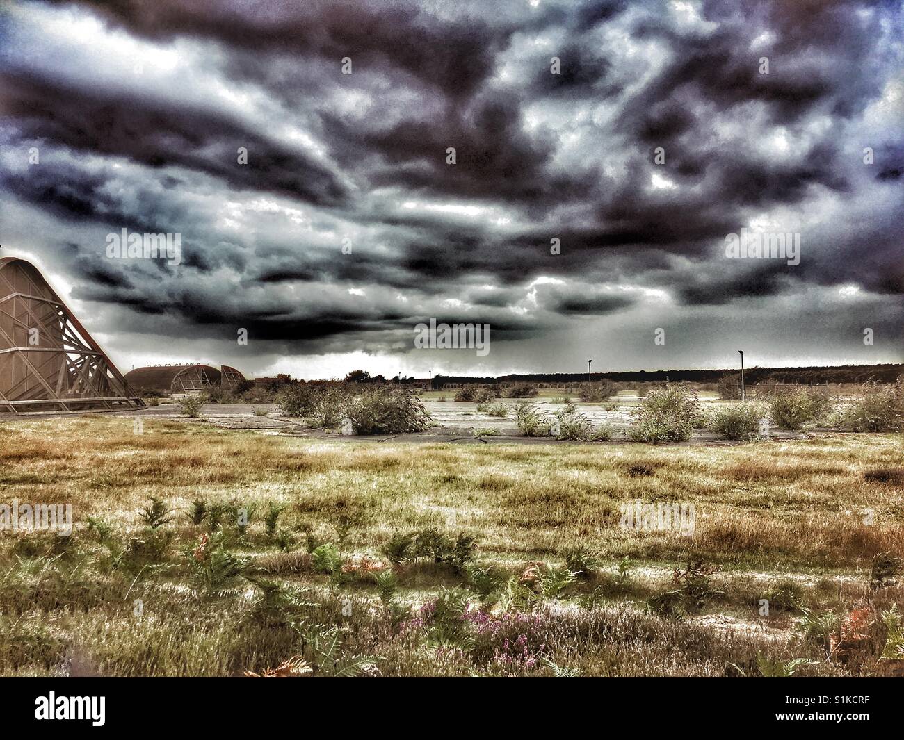 Disused military airbase - Smartphone Captured Stock Image