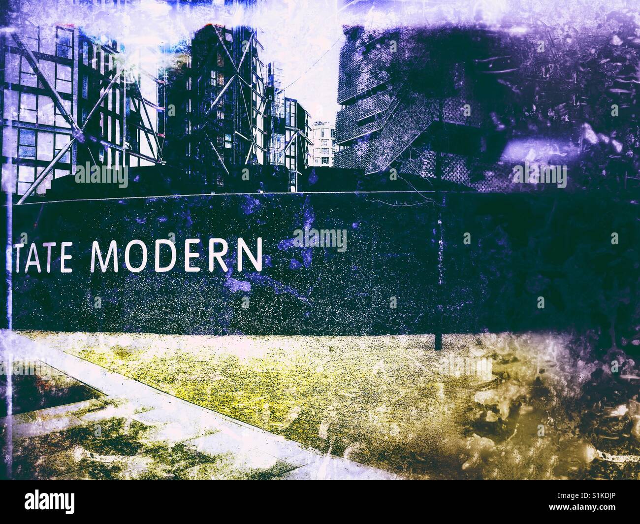 Tate Modern, Bankside, London, England - Smartphone Captured Stock Image