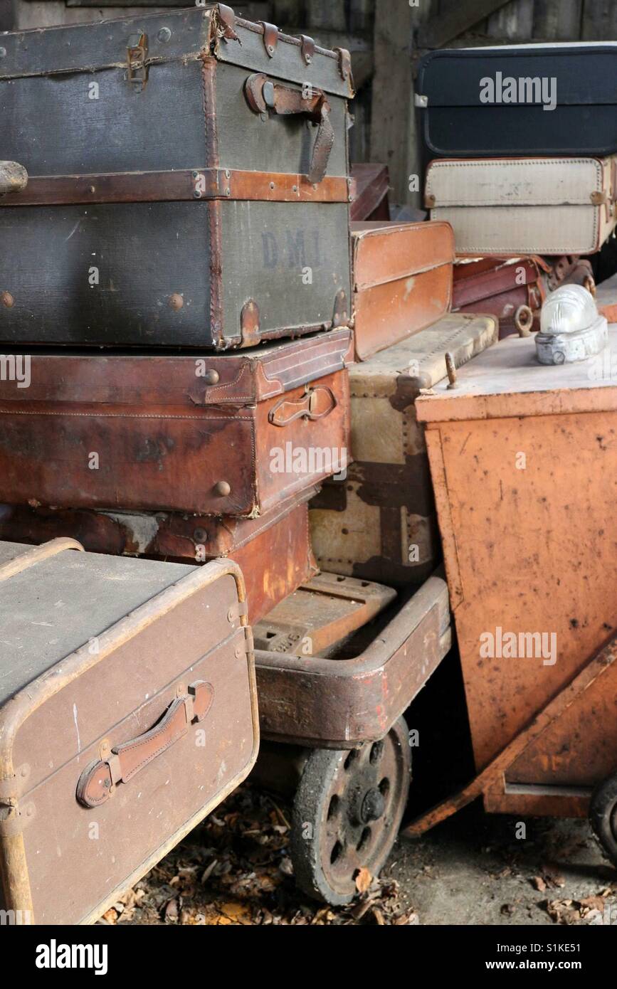 Stack of Suitcases - Smartphone Captured Stock Image