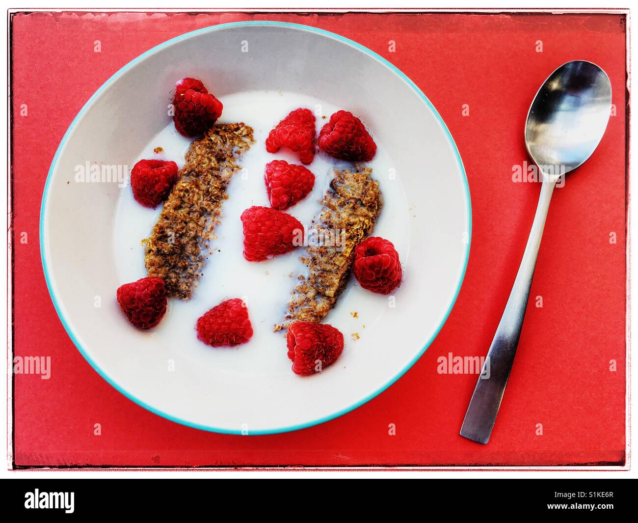 Weetabix breakfast cereal with fresh raspberries hires stock photography and images Alamy