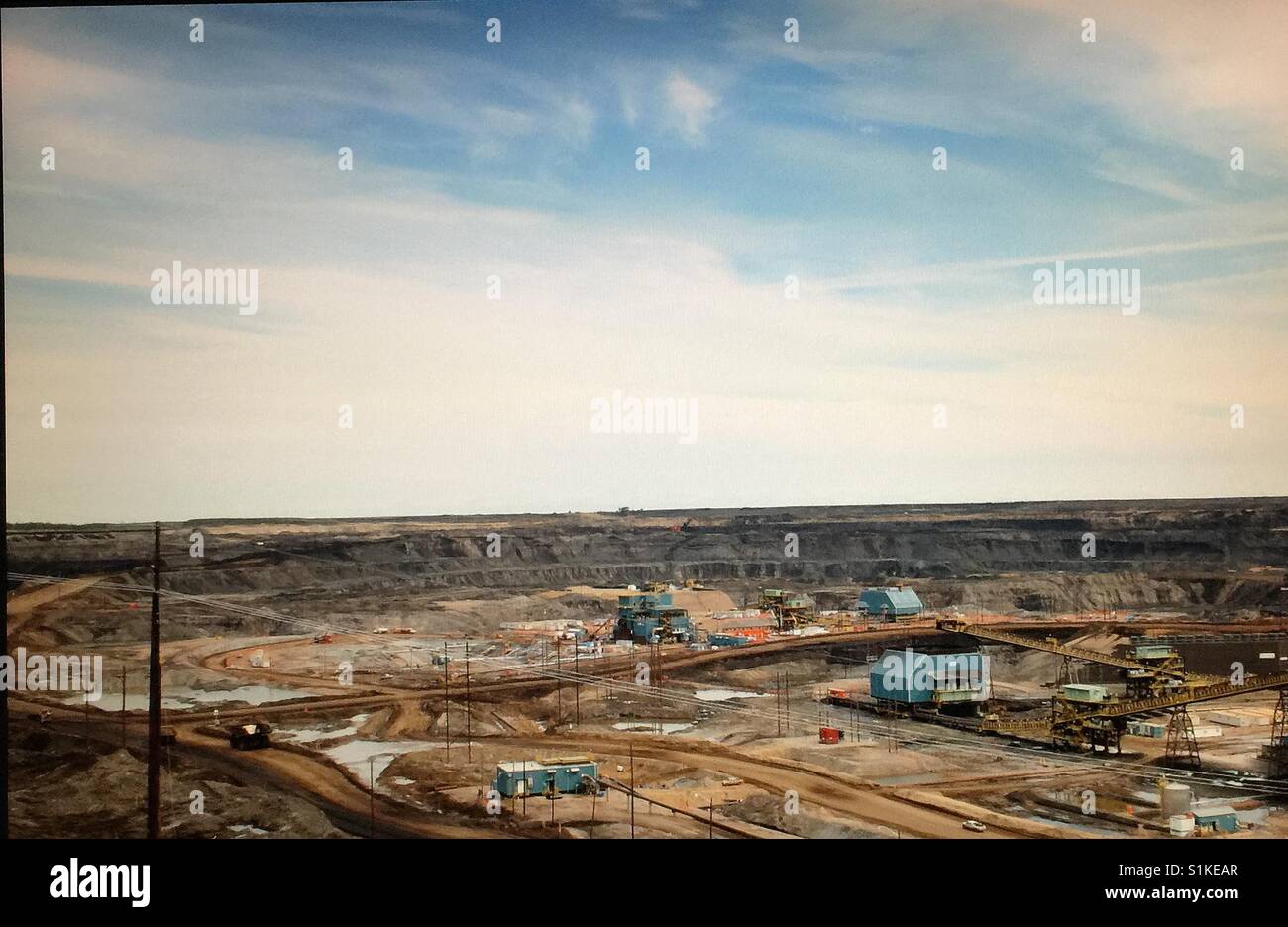 Tar sands, Tar sands, Oil sands, Fort McMurray, Alberta, Canada - Smartphone Captured Stock Image