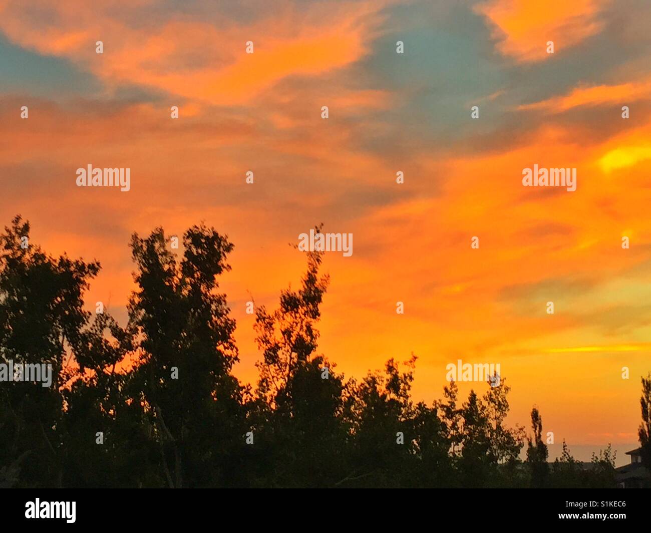 Sunrise morning sky - Smartphone Captured Stock Image