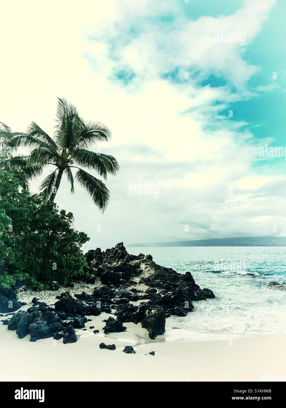 Secret Cove Beach, Maui, Hawaii - Smartphone Captured Stock Image